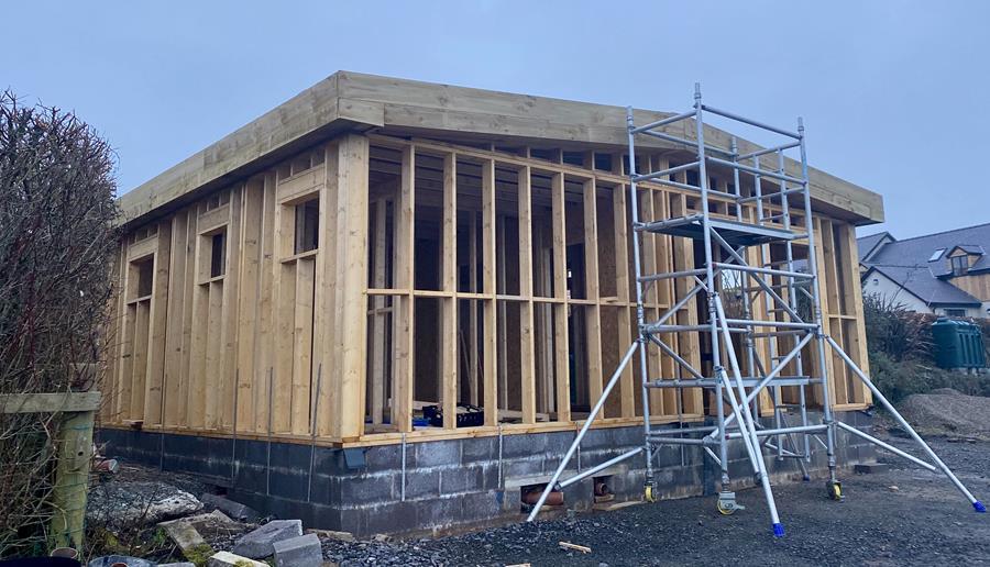 Construction of the new accessible amenity block.